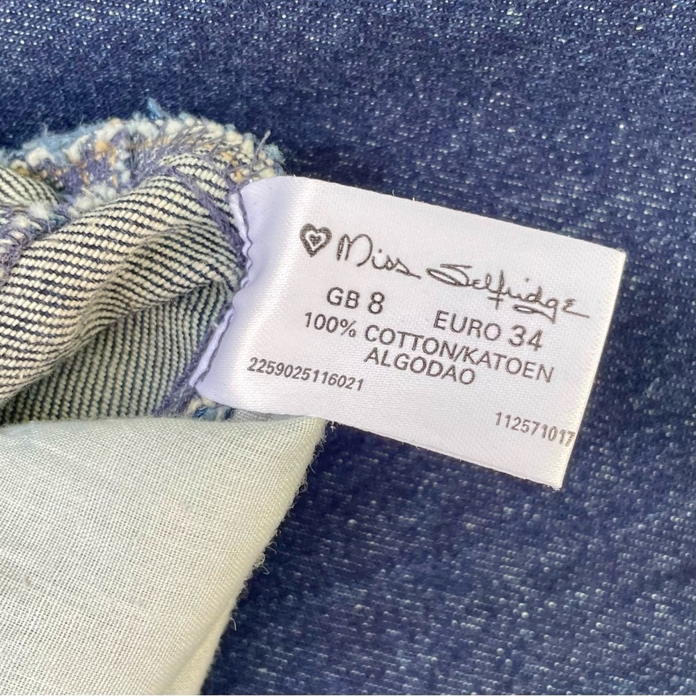 Miss Selfridge Bootcut Jeans, size S, Glitter Snake Trim, Boho Western Festival - Picture 13 of 16